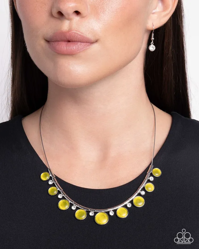 Necklaces Paparazzi Jewelry Paparazzi Necklace Meticulous Majesty Yellow